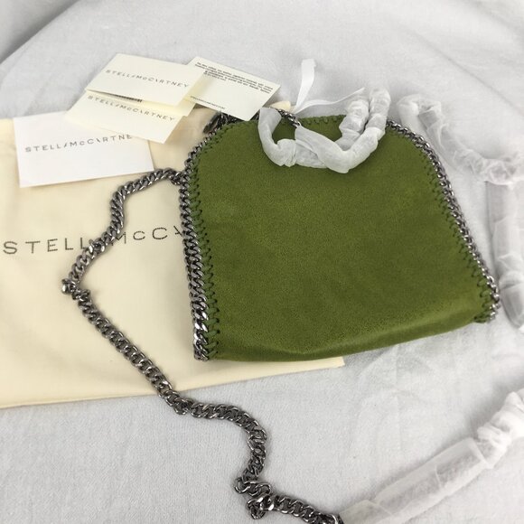 NWT STELLA MCCARTNEY Falabella Tote Bag Teal Kiwi Green - Picture 1 of 11